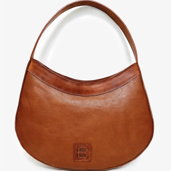 BRAVE - women’s Ava Vachetta Tan luxe leather shoulder bag hand woven - Picture 3 of 10